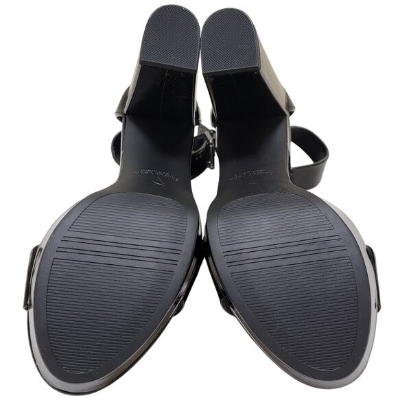 Simply Vera Wang Women Hong Kong Platform Ankle Strap Sandals Size US 7M Black - Picture 7 of 7